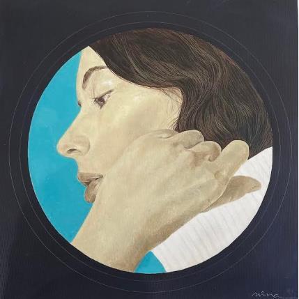 Painting Profile of N. by Petrova Nina | Painting Figurative Acrylic