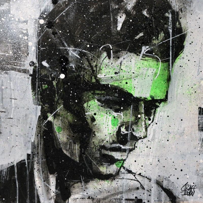Painting Silent face by Graffmatt | Painting Street art Graffiti Portrait
