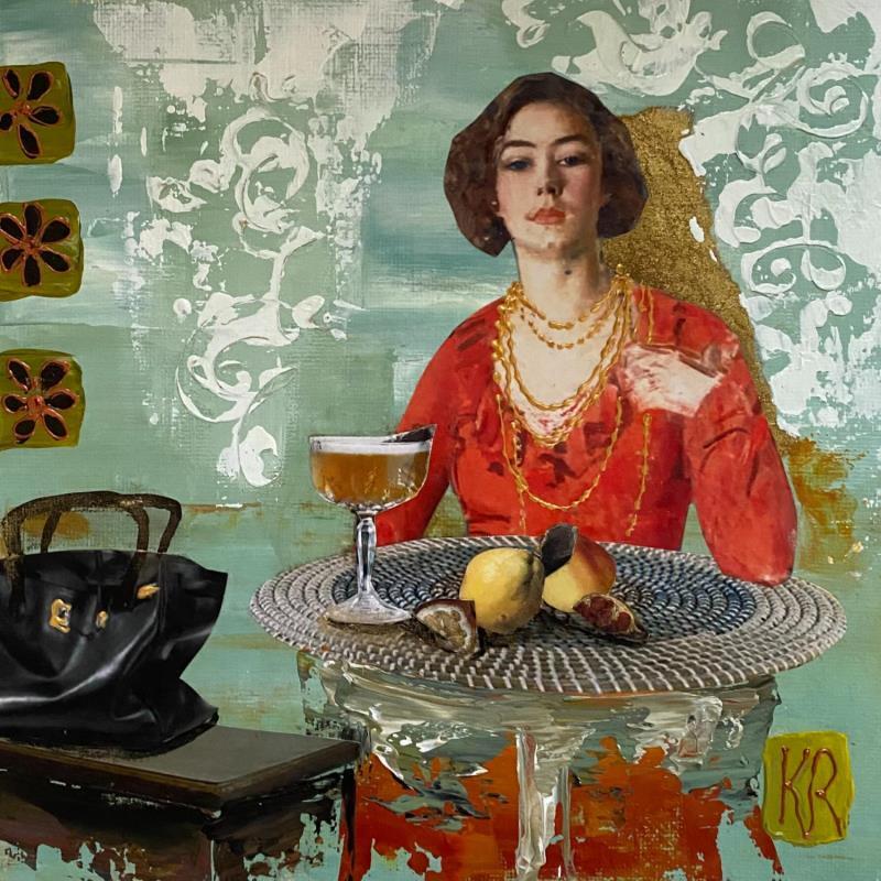 Painting Old fashion by Romanelli Karine | Painting Figurative Gluing Life style, Pop icons