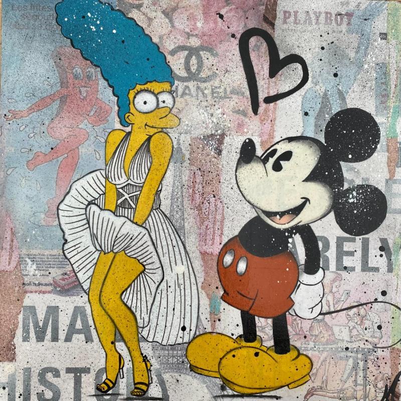 Painting MARGE Marilyn by Marie G.  | Painting Pop-art Acrylic, Wood Pop icons