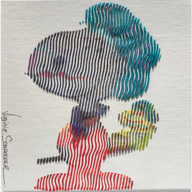 Gemälde Snoopy et Peenut les Picasso des temps modernes von Schroeder Virginie | Gemälde Pop-Art Pop-Ikonen Acryl
