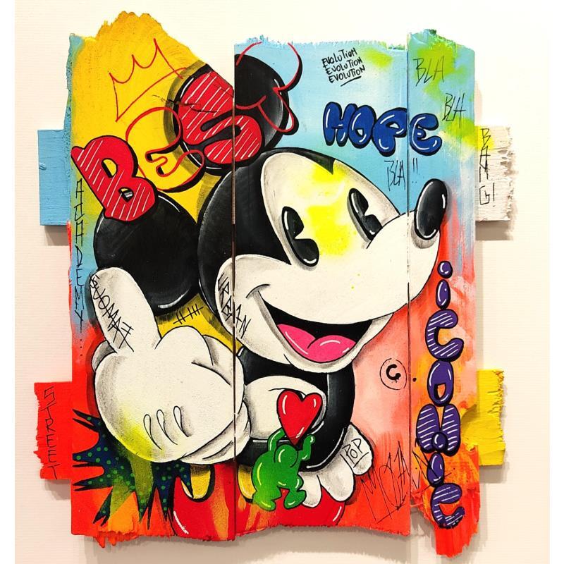 Peinture Bla bla bla !!!! par Molla Nathalie  | Tableau Pop-art Icones Pop Bois