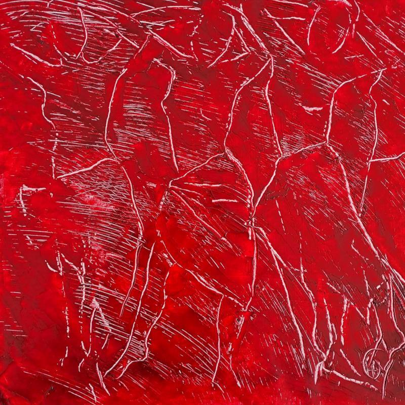 Peinture Orientale rouge par Malfreyt Corinne | Tableau Figuratif scènes de vie nu Mixte
