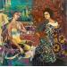 Gemälde Two women  von Machi x Silvina Sundblad | Gemälde Figurativ Alltagsszenen Öl