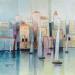 Painting AO76  VILLE PORTUAIRE  2 by Burgi Roger | Painting Figurative Landscapes Urban Marine Acrylic