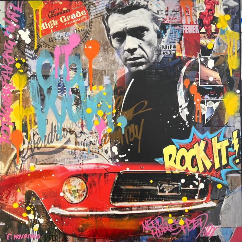 Painting ROCK AND MUSTANG by Novarino Fabien | Painting Pop-art Pop icons
