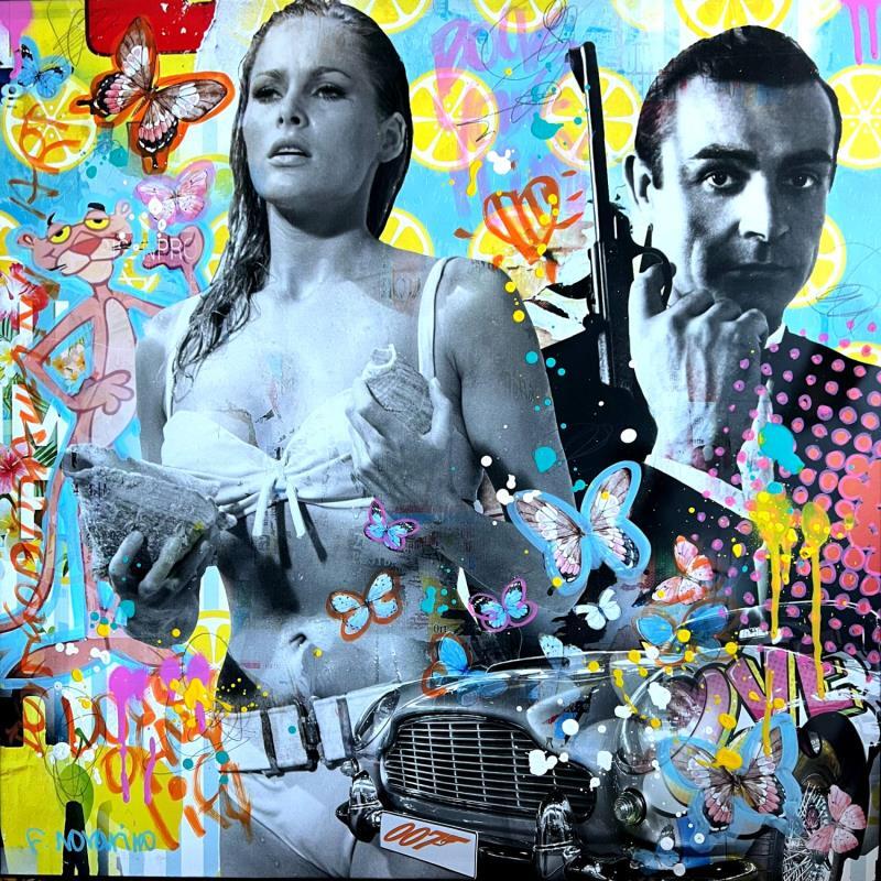 Gemälde MISS BOND 007 von Novarino Fabien | Gemälde Pop-Art Pop-Ikonen