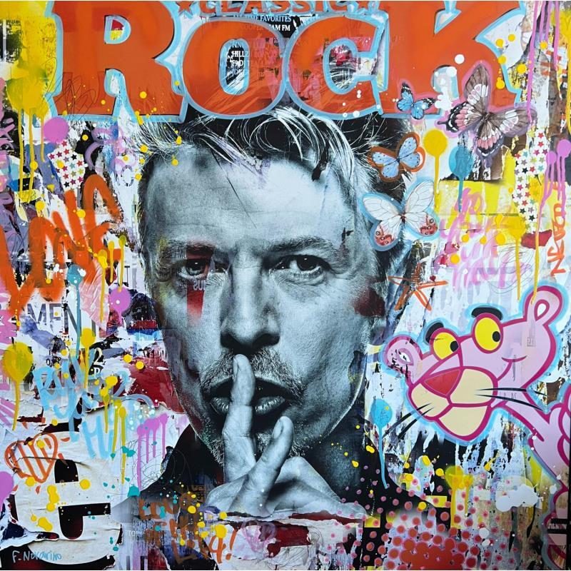 Painting ROCKING DAVID by Novarino Fabien | Painting Pop-art Pop icons