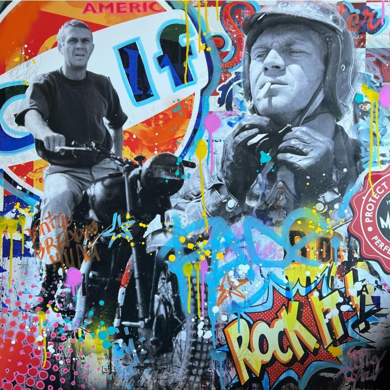Painting ROCKING STEVE by Novarino Fabien | Painting Pop-art Pop icons