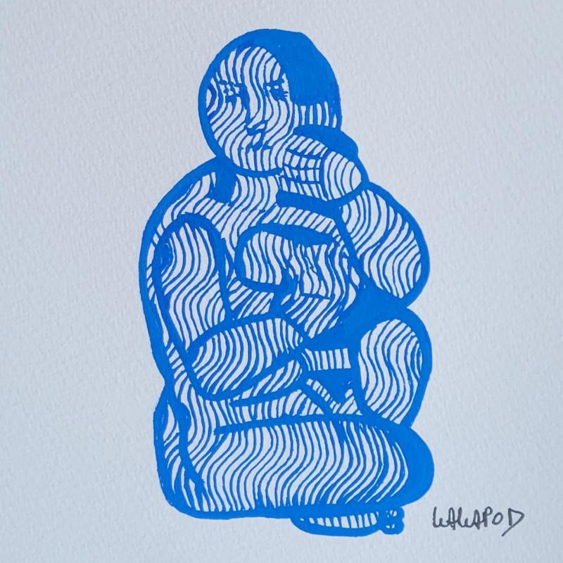 Painting Léger Bleu  by Wawapod | Painting Pop art Acrylic, Posca Minimalist, Pop icons
