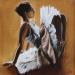 Painting Etirement by Chicote Celine | Painting Figurative Portrait Oil