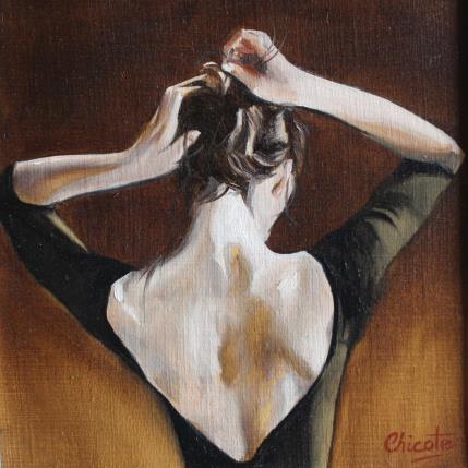 Painting Epingle à cheveux by Chicote Celine | Painting Figurative Oil Portrait