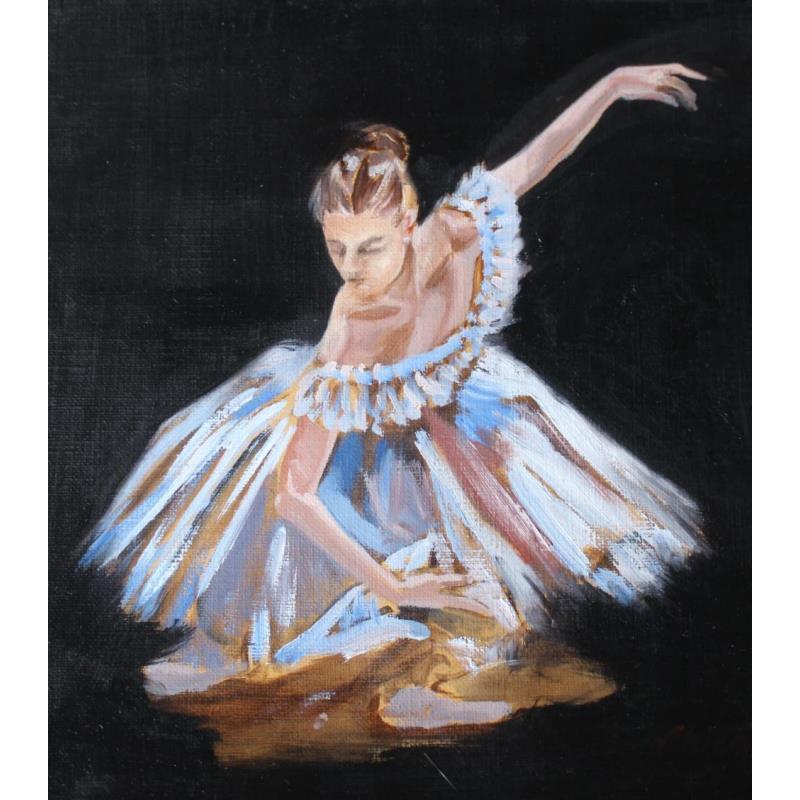 Peinture Danseuse penchée par Chicote Celine | Tableau Figuratif Portraits Huile
