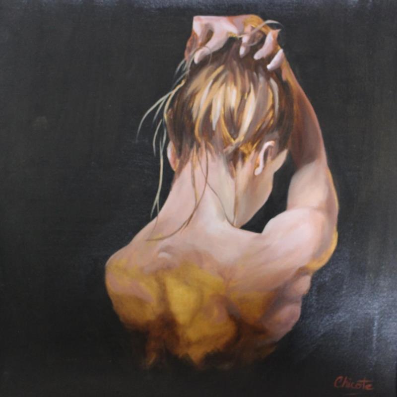Gemälde La nuque von Chicote Celine | Gemälde Figurativ Porträt Öl