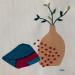 Painting Wax en souvenir by Vaea | Painting Raw art Subject matter Still-life Minimalist Textile