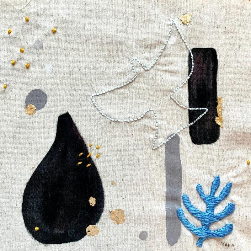Painting Ciel et mer, avec Matisse by Vaea | Painting Raw art Subject matter Minimalist Acrylic Textile