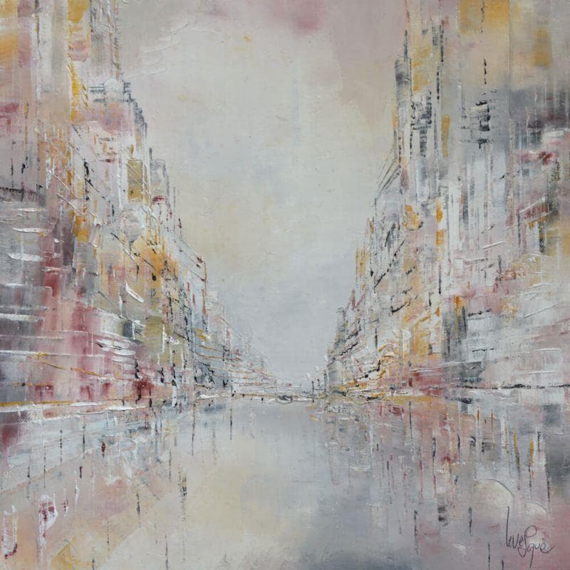 Painting Douceur d'un jour by Levesque Emmanuelle | Painting Abstract Oil Urban
