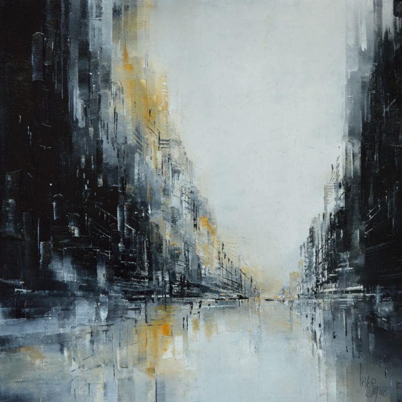 Painting L'oeil ouvert by Levesque Emmanuelle | Painting Abstract Oil Urban