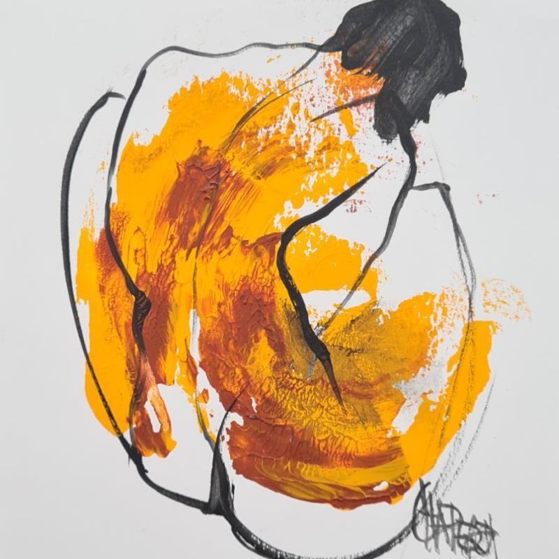 Painting Tournesol 2 by Chaperon Martine | Painting Figurative Nude Acrylic