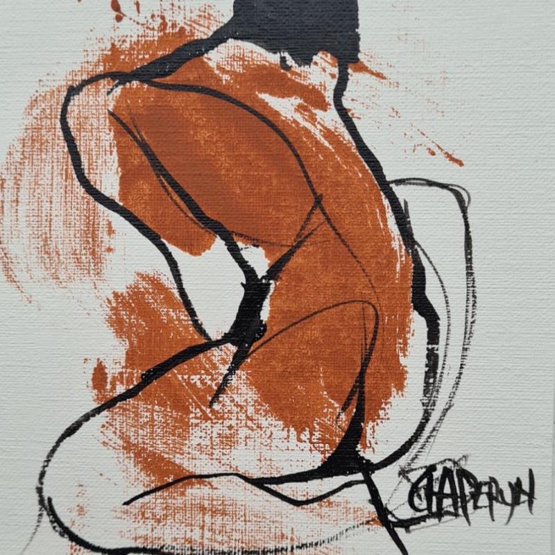 Painting Cuivre 4 by Chaperon Martine | Painting Figurative Acrylic Nude
