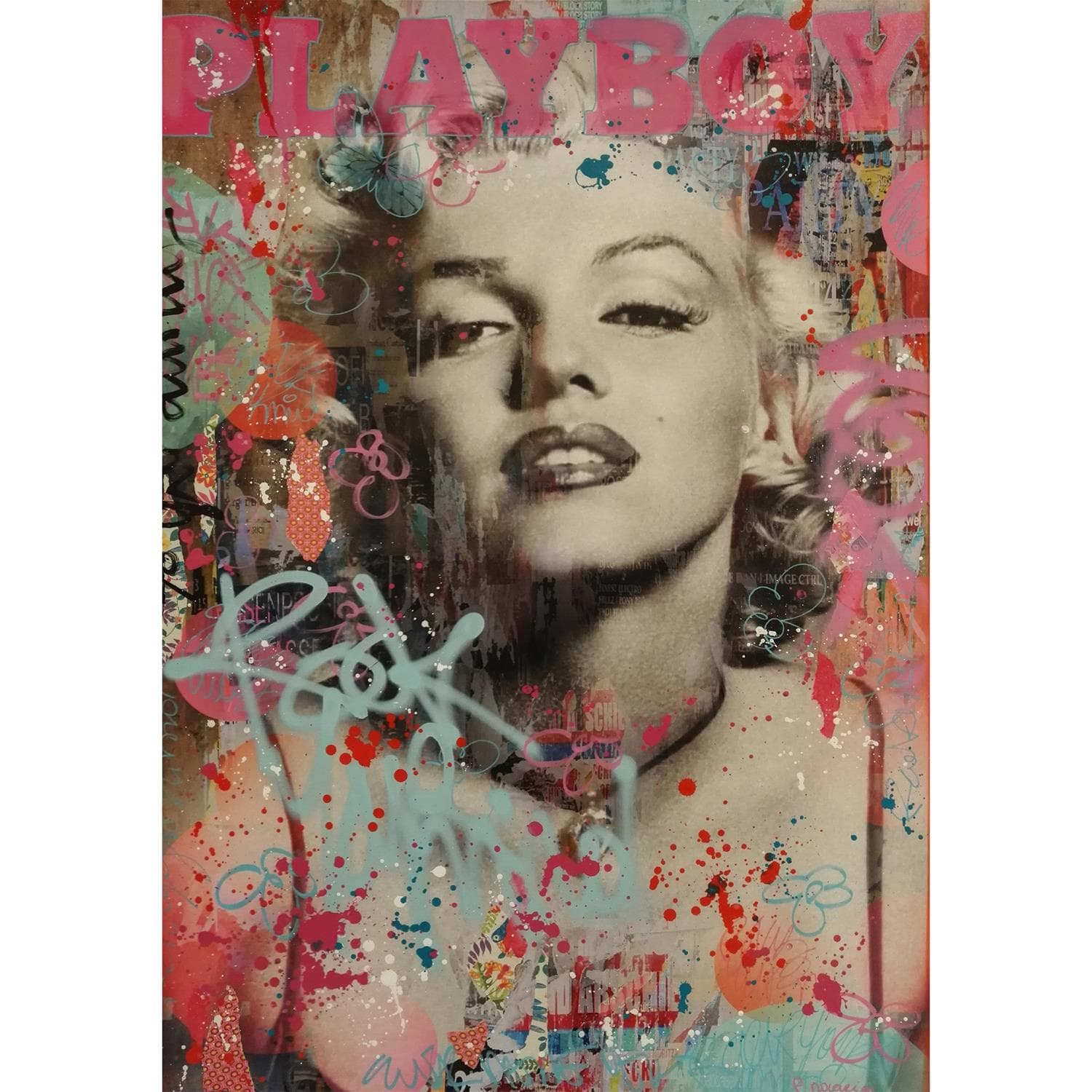Peinture Rock it Marilyn par Novarino Fabien Carré d'artistes