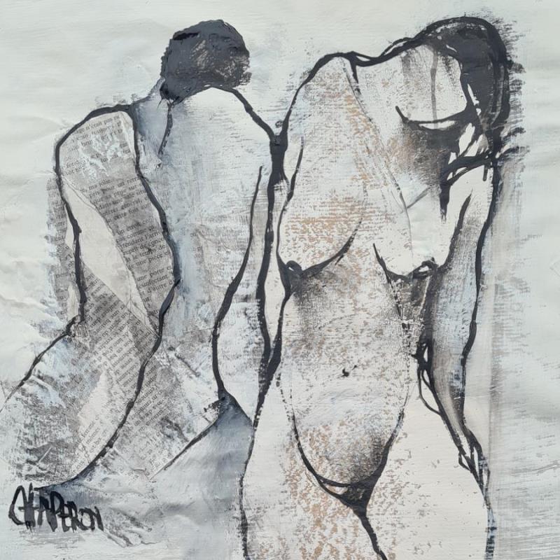 Painting Juste nous by Chaperon Martine | Painting Figurative Nude Acrylic