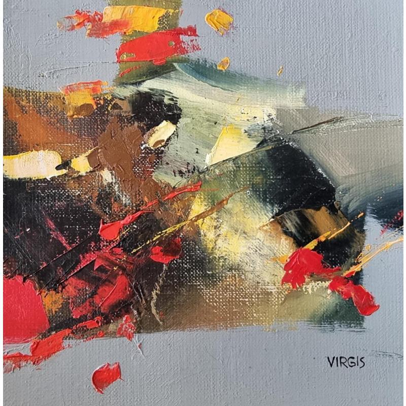 Gemälde In the middle or along von Virgis | Gemälde Abstrakt Minimalistisch Öl