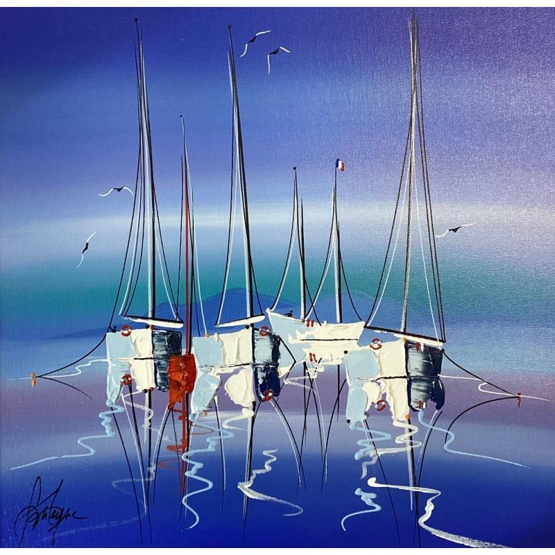 Painting L'escale à Cannes by Fonteyne David | Painting Figurative Marine Acrylic