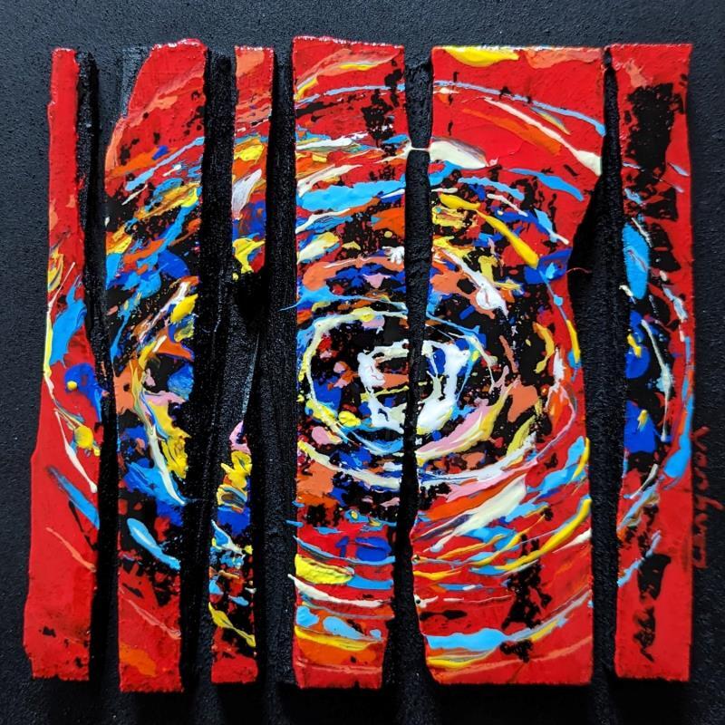 Painting bc6 tourbillon rouge multi by Langeron Luc | Painting Abstract Acrylic, Resin, Wood Pop icons