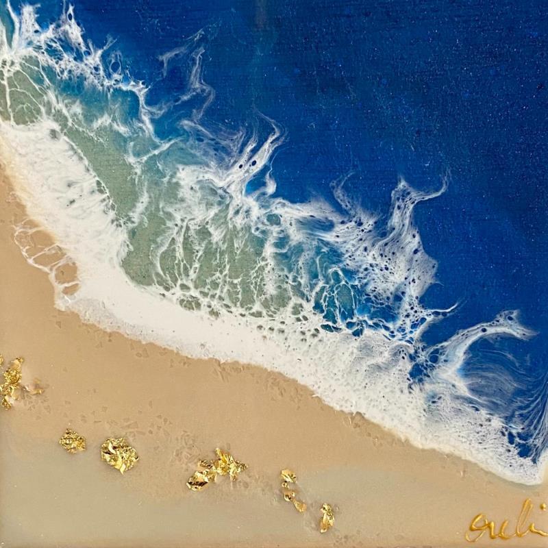 Peinture Open sea par Aurélie Lafourcade painter | Tableau Abstrait Bois Paysages