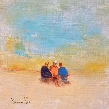 Painting Entre eux by Klein Bruno | Painting Figurative Oil Marine