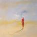 Painting Seul dans le silence by Klein Bruno | Painting Figurative Minimalist Oil