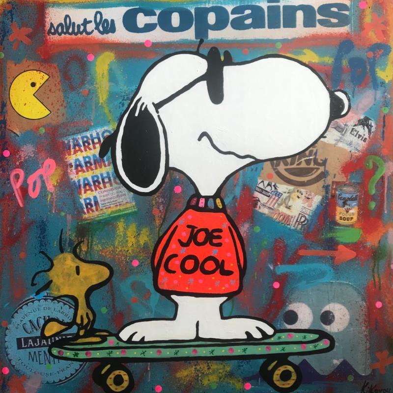 Painting Snoopy skate board by Kikayou | Painting Pop-art Graffiti Pop icons