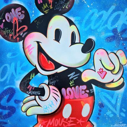 Gemälde mickey mouse von Kedarone | Gemälde Street art Graffiti, Mischtechnik Pop-Ikonen