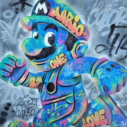 Peinture mario game par Kedarone | Tableau Street Art Graffiti, Posca Icones Pop