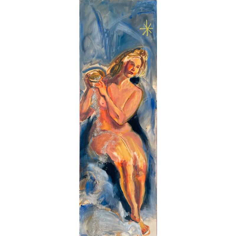 Painting Allégorie de l'inclinaison, censurée, d'après A. Gentileschi by Coline Rohart  | Painting Figurative Oil Nude