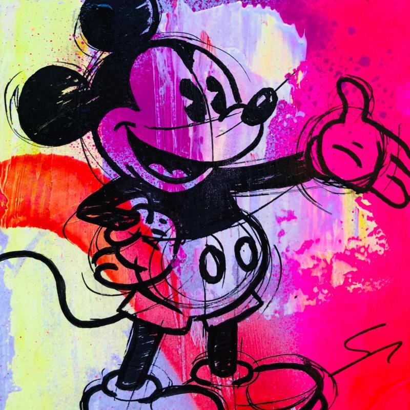 Gemälde MICKEY SKETCH von Mestres Sergi | Gemälde Pop-Art Pop-Ikonen Graffiti