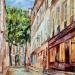 Peinture Rue Furstenberg par Novokhatska Olga | Tableau Figuratif Urbain Huile