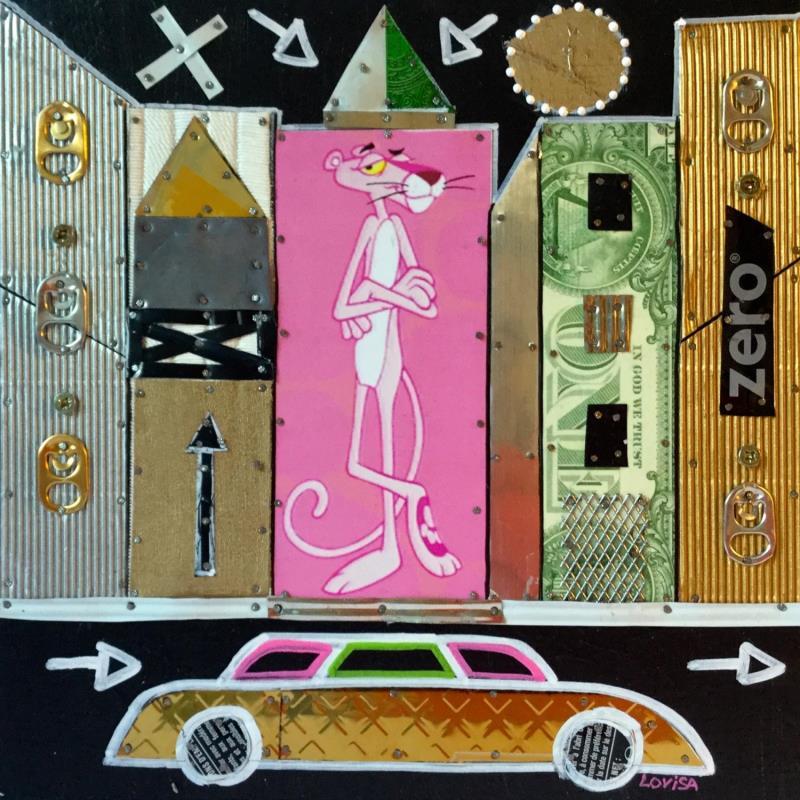 Painting Pink Mode by Lovisa | Painting Pop-art Urban Pop icons Wood