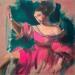 Painting Portia d'après A. Gentileschi by Coline Rohart  | Painting Figurative Portrait Life style
