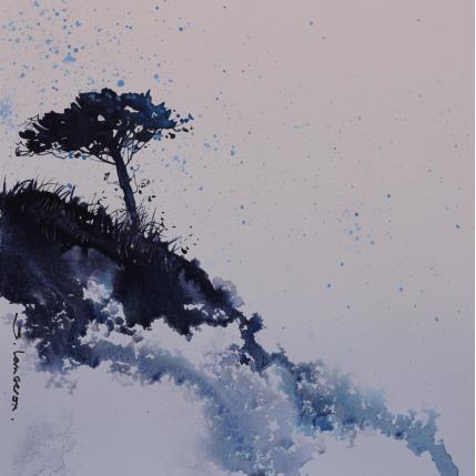 Painting Le pin bleu foncé by Langeron Stéphane | Painting Subject matter Watercolor Pop icons