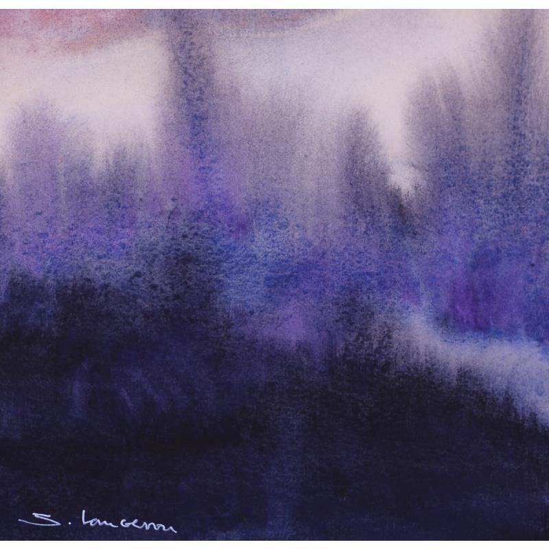 Gemälde Brume violette von Langeron Stéphane | Gemälde Materialismus Aquarell