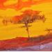 Painting Un pin orange by Langeron Stéphane | Painting Subject matter Watercolor