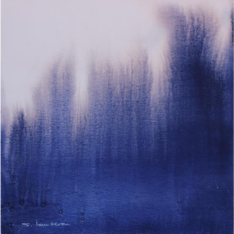 Peinture Forêt abstraite par Langeron Stéphane | Tableau Matiérisme Aquarelle
