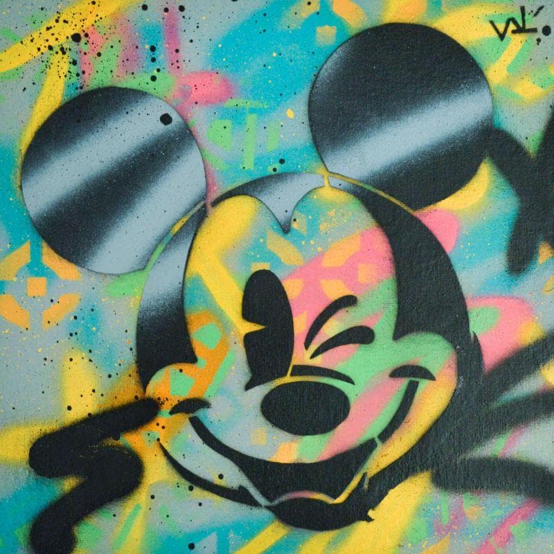 Painting Mickey's face by Lenud Valérian  | Painting Street art Graffiti Life style