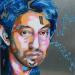 Painting Gainsbarre by Medeya Lemdiya | Painting Pop-art Portrait Pop icons Metal