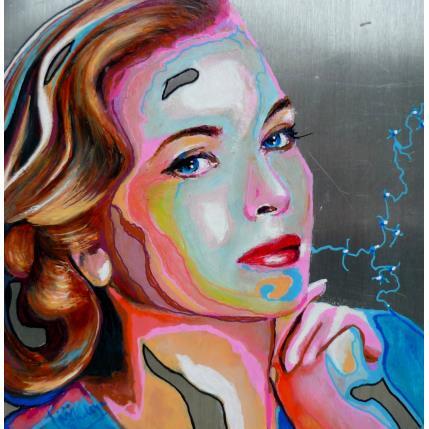 Painting Grace Kelly by Medeya Lemdiya | Painting Pop-art Metal Pop icons, Portrait