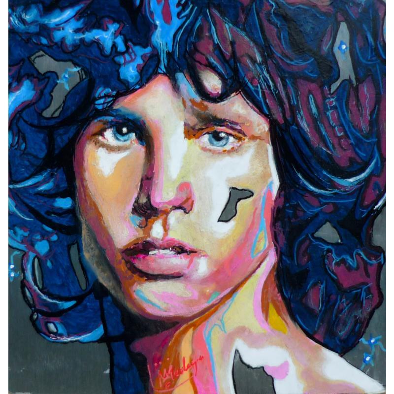 Painting Jim M by Medeya Lemdiya | Painting Pop art Metal Pop icons, Portrait