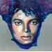 Gemälde Michael Jackson von Medeya Lemdiya | Gemälde Pop-Art Pop-Ikonen Metall