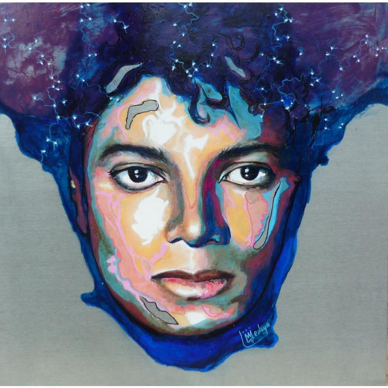 Painting Michael Jackson by Medeya Lemdiya | Painting Pop art Metal Pop icons